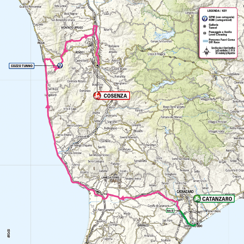 Il Giro d'Italia torna in Calabria, ecco tutte le città e le strade che il 12 e il 13 maggio 2026 si coloreranno di rosa 1 r4c6sw3zEGOBXtHHhBFc 261125 020347 1